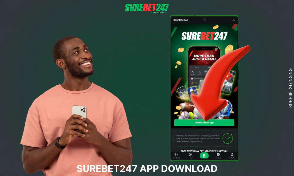 Download the Surebet247 mobile app for Android or iOS from the official website